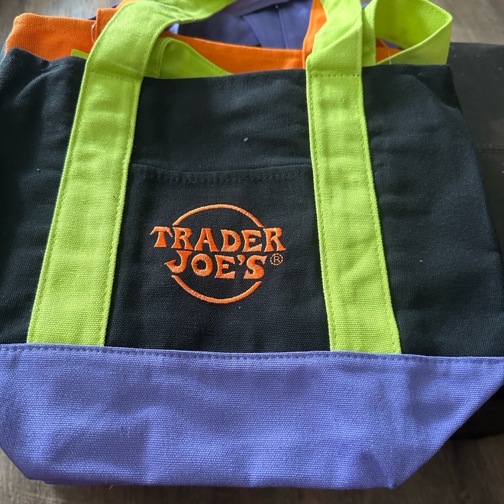 Trader Joe's Black and Purple Mini Bag